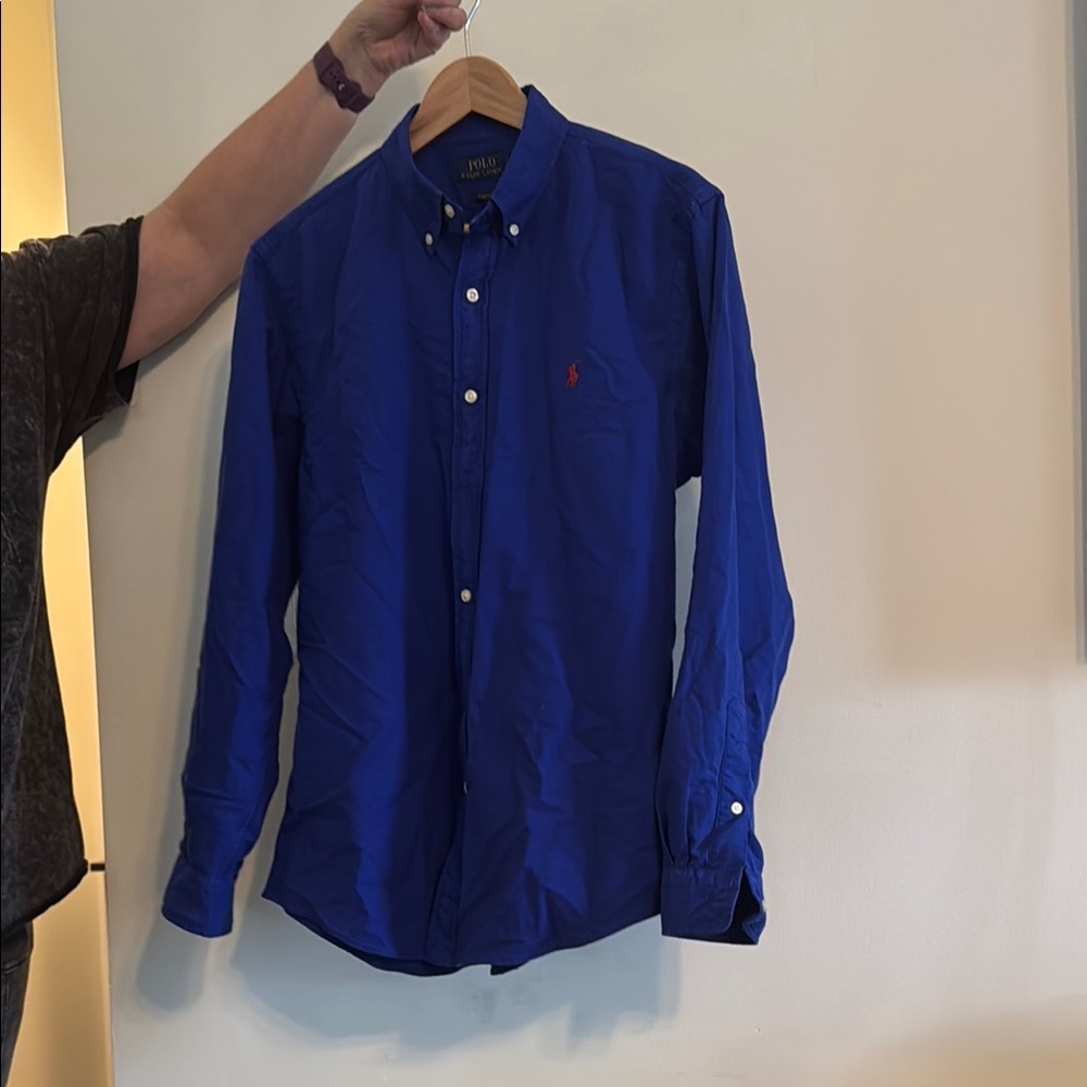 Polo by Ralph Lauren Vibrant Blue Casual Button Down Shirt